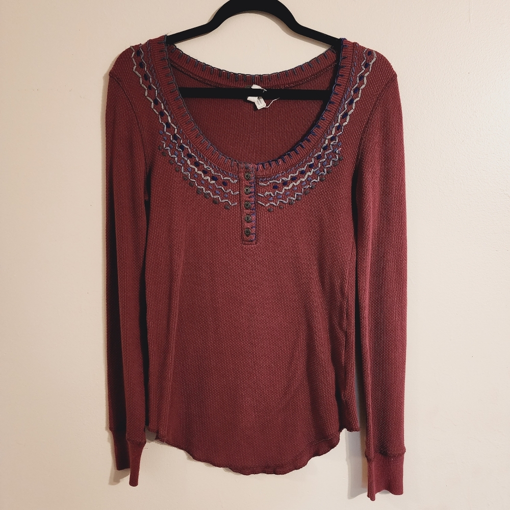 Free‎ People Embroidered Thermal